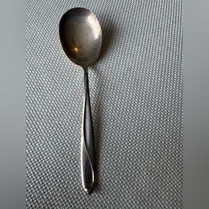 Reed & Barton Silver Sculpture Casserole Serving Spoon Sterling Heavy 1950s